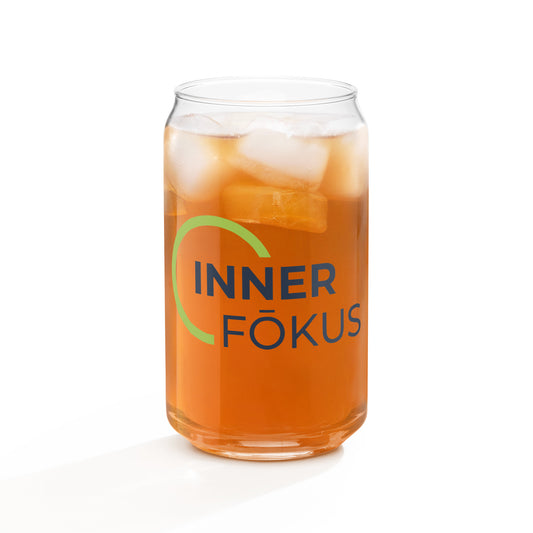 Can-shaped glass (Green & Navy Logo)