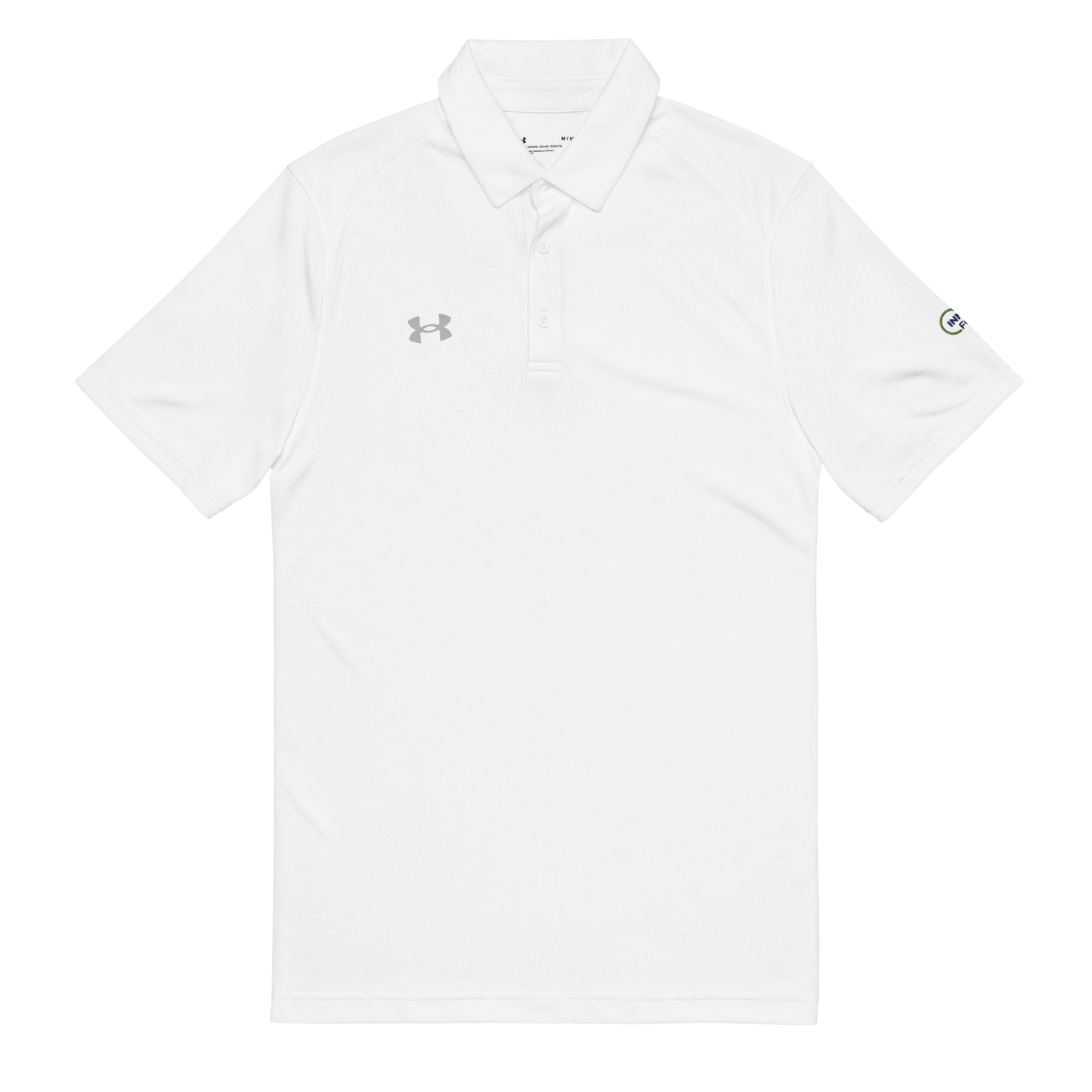 Under Armour® men's polo (Green & Navy Arm Logo)