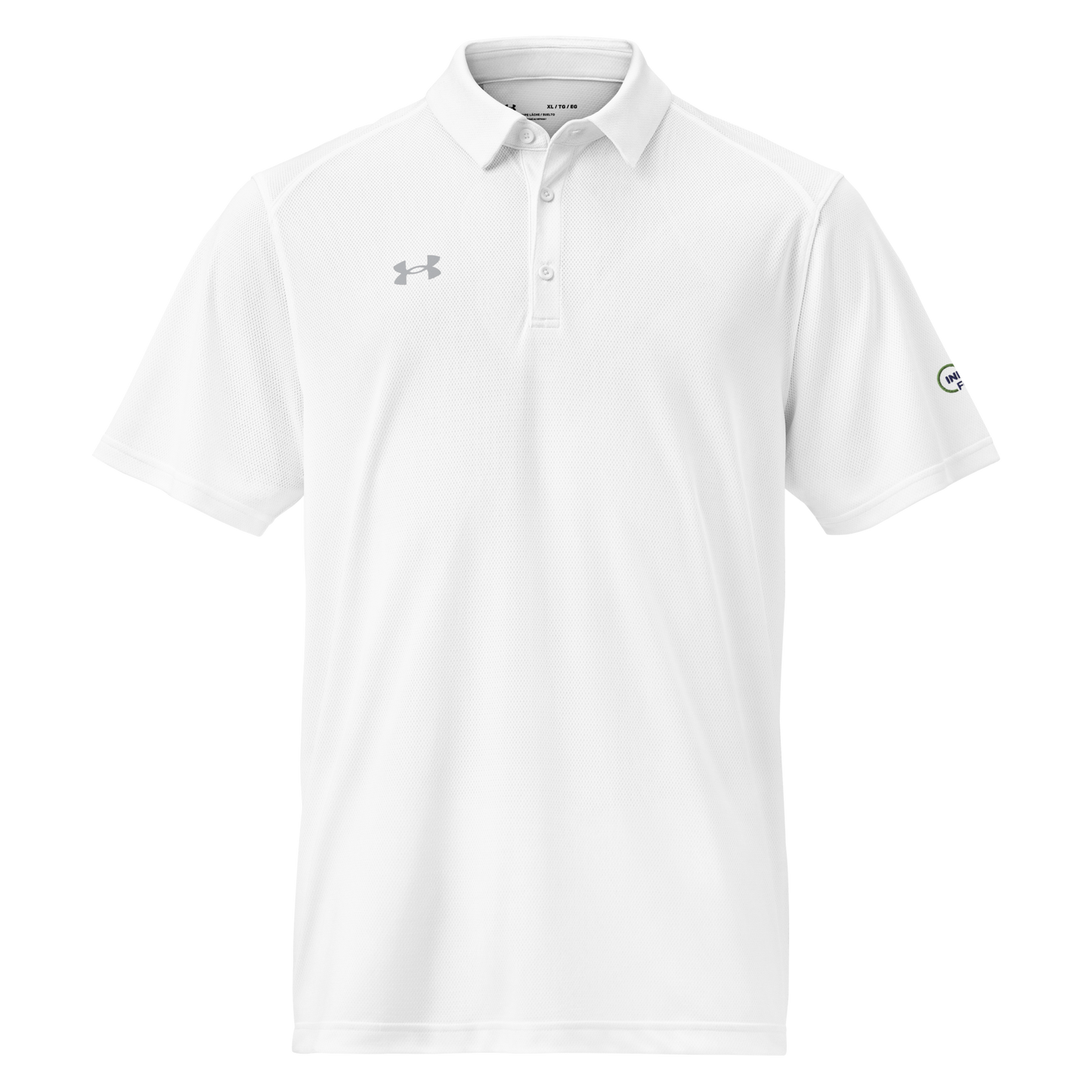 Under Armour® men's polo (Green & Navy Arm Logo)