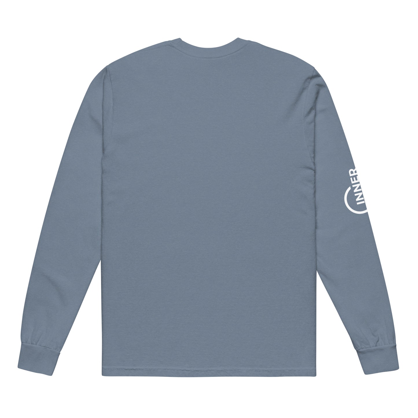 Garment-dyed heavyweight long-sleeve shirt (White Logo)