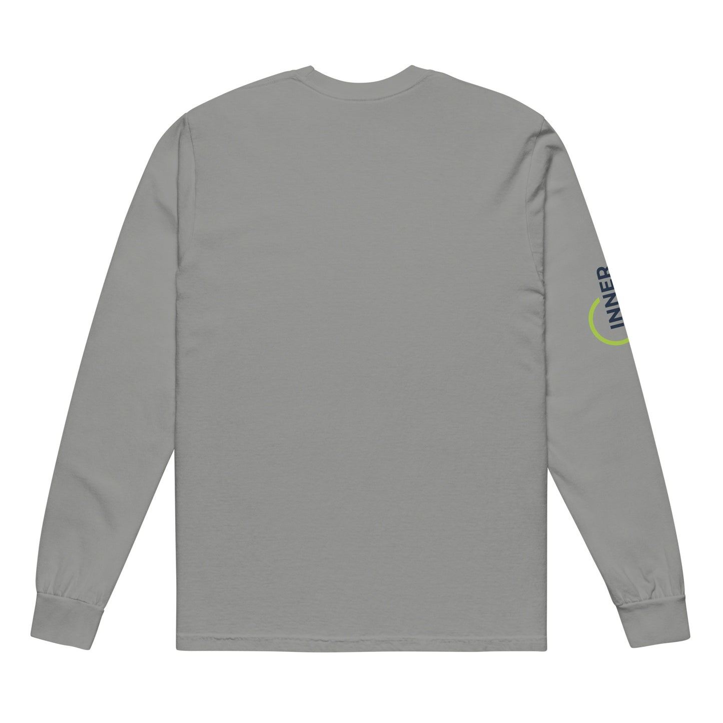 Garment-dyed heavyweight long-sleeve shirt (Green & Navy Logo-Chest & Sleeve)