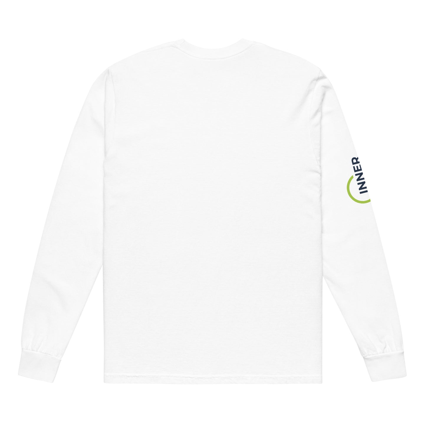 Garment-dyed heavyweight long-sleeve shirt (Green & Navy Logo-Chest & Sleeve)