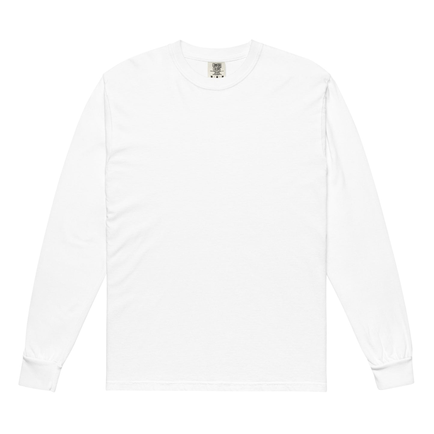 Garment-dyed heavyweight long-sleeve shirt (White Logo)